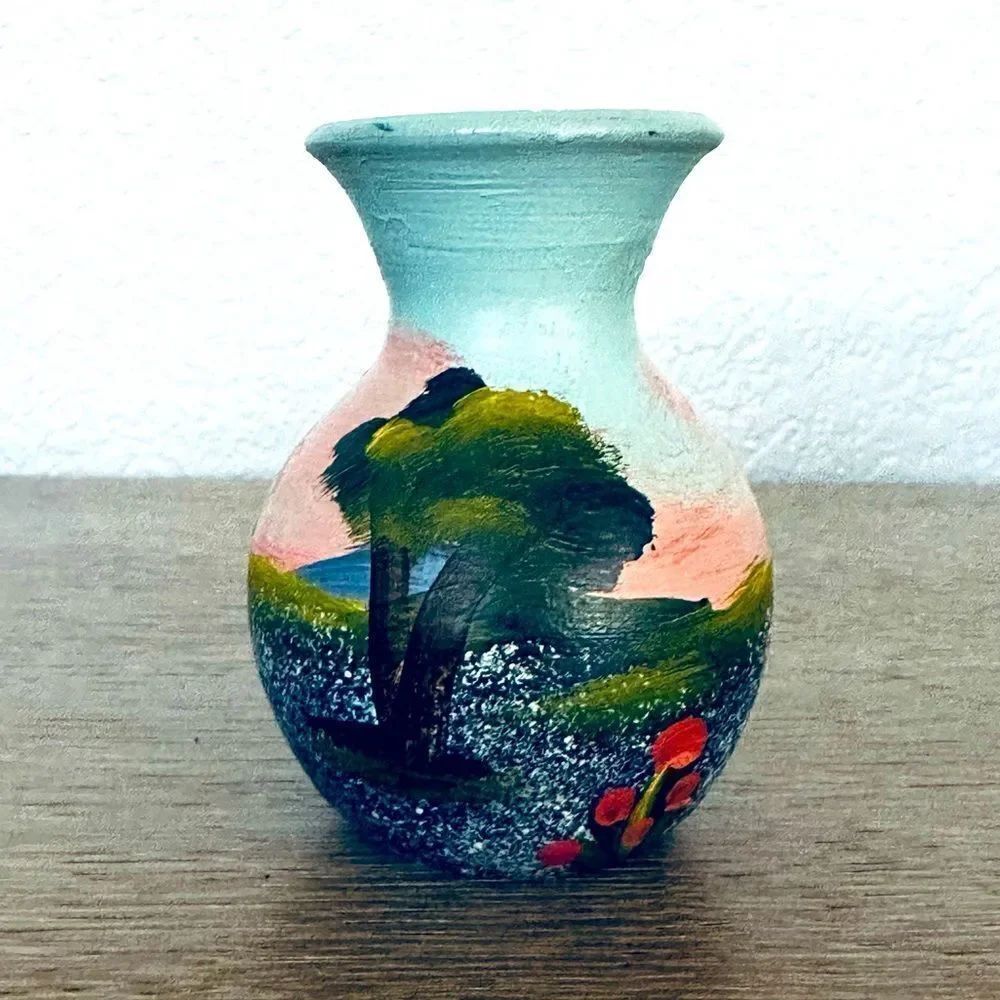 Texas Bluebonnets Pottery Bud Vase